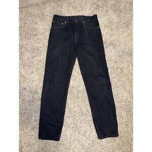 VTG LEVIS 505 1997 Black Denim Jeans Regular Fit Straight Leg 34x32